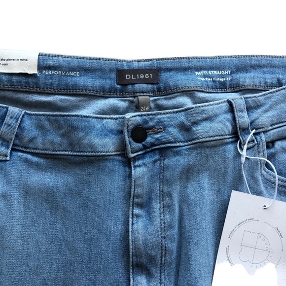 DL 1961 NWT Patti Straight High Rise Vintage Jeans Plus Size W24 - Picture 3 of 13